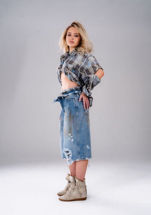 FLORAL GRUNGE JEANS